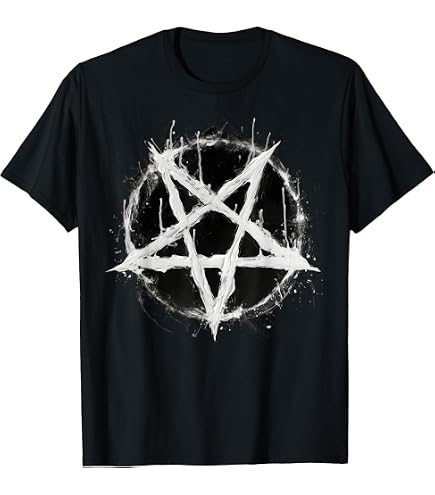Amazon.com: Satanic Cross Satan Devil Pentagram 666 T-Shirt